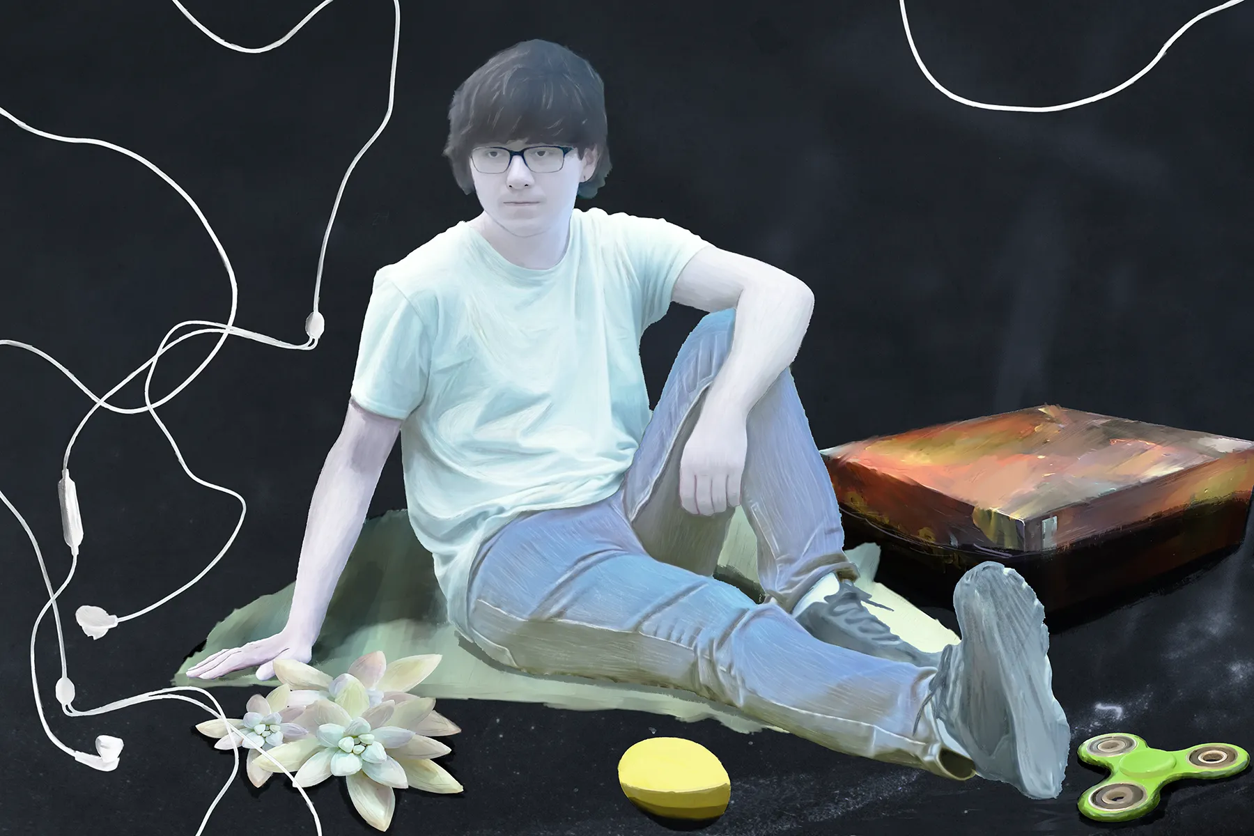 Full Body Self Portrait Painting