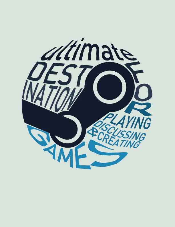 Steam Typography Graphic Design